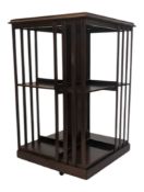 EDWARDIAN MAHOGANY REVOLVING BOOKCASE