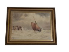 W. H. PEARSON (BRITISH, 20TH CENTURY) - SAILING INTO PORT EARLY 20TH CENTURY WATERCOLOUR