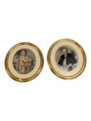 PAIR OF 19TH CENTURY WATERCOLOUR & GRAPHITE PORTRAITS