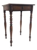 TWO 19TH CENTURY MAHOGANY WORK / SIDE TABLES