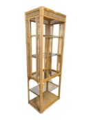 VINTAGE 1970S BAMBOO DISPLAY UNIT