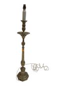 20TH CENTURY BRASS CANDLESTICK LAMP