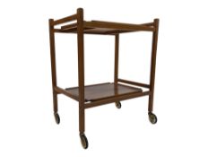 BRITISH MODERN DESIGN - VINTAGE MID CENTURY TEAK SERING TROLLEY