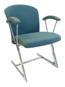 ITALIAN MID CENTURY DESIGN - CHROME CANTILEVER ARMCHAIR