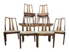 NATHAN FURNITURE TEAK DINING TABLE AND SIX DINING CHAIRS