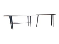 BRITISH MODERN DESIGN - TWO MID CENTURY TEAK TOP COFFEE TABLES