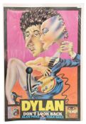 BOB DYLAN DON'T LOOK BACK (1967) - ORIGINAL ALAN ALDRIDGE SIGNED POSTER
