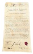 POLDARK (BBC DRAMA SERIES) - PRODUCTION USED PROP LAST WILL & TESTAMENT