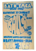 MUSIC - 'BALLS' - ORIGINAL BATH YMCA CONCERT / GIG POSTER