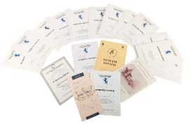 SPORT - COLLECTION OF AUTOGRAPHED MENUS