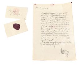 WOLF HALL (2024) - SCREEN USED PROP LETTER