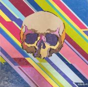 OLORUNFEMI KINRIN - 2018 NIGERIAN CONTEMPORARY OIL ON CANVAS PAINTING WITH SKULL