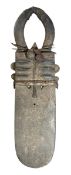 WEST AFRICA, TOMA/LOMA 'LANDAI' CARVED WOODEN HORNED MASK