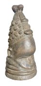 WEST AFRICAN, SIERRA LEONE, MENDE SOCIETY SOWEI CARVED WOOD HELMET MASK