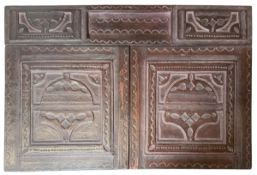 BELIEVED AFRICAN TOOLED LEATHER-BOUND TRAVEL WRITING DESK BLOTTER