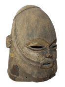 NIGERIAN, IGBO PEOPLE CARVED WOOD HELMET/MASK