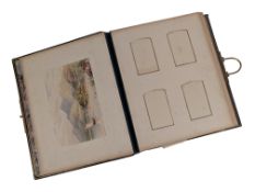W. NOEL JOHNSON (FL. 1887-1914) - LATE 19TH CENTURY CARTE DE VISITE ALBUM W/ WATERCOLOURS