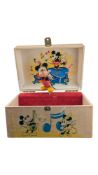 MID 20TH CENTURY WALT DISNEY MICKEY AND MINNIE MUSIC / JEWELLERY BOX