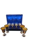 COLLECTION OF 20TH CENTURY SILVER PLATE GOBLETS
