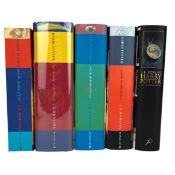 ROWLING, J. K. - AN EXCELLENT SET OF FIVE FIRST EDITION HARRY POTTER BOOKS