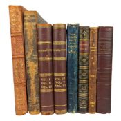 COLLECTION OF 19TH & 20TH CENTURY LITERATURE - BOUND IN LEATHER