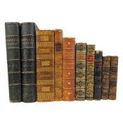 BINDINGS: 19TH CENTURY LITERATURE - INC. GIFFORD'S ENGLISH LAWYER, MONTAGU'S WORKS, MACAULAY'S BIOS.