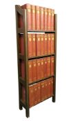 SIR WALTER SCOTT - [c1910] THE FINE ART SCOTT LIBRARY SET, COMPLETE WITH OAK BOOKCASE