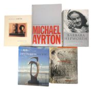 ART - A COLLECTION OF FIVE ART BOOKS, INC. BARBARA HEPWORTH, MICHAEL AYRTON, JOHN HUGGINS...