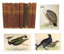 MORRIS, REV. F. O. - C1865 A HISTORY OF BRITISH BIRDS, 8VOLS, COLOUR PLATES