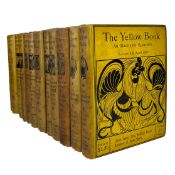 1894-97 THE YELLOW BOOK: AN ILLUSTRATED QUARTERLY, 13 VOLUMES, AUBREY BEARDSLEY BINDING