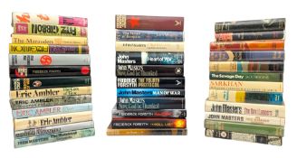 LARGE COLLECTION OF MODERN FIRST EDITIONS - ERIC AMBLER, FREDERICK FORSYTH, JOHN MASTERS, ETC.