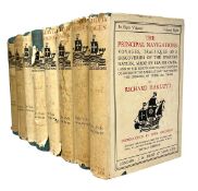 HAKLUYT, RICHARD - 1927 THE PRINCIPAL NAVIGATIONS VOYAGES, TRAFFIQUES & DISCOVERIES... 8VOLS WITH DW