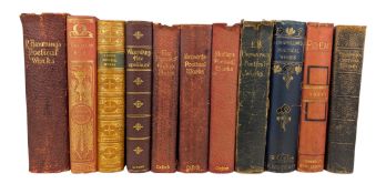POETRY - COLLECTION OF 19TH & 20TH CENTURY POETRY, PUB CLOTH AND LEATHER