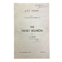 ELIOT, T. S. - 1943 THE FAMILY REUNION, A. D. C. THEATRE PROGRAMME, SIGNED BY ELIOT AND THE CAST