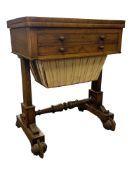 19TH CENTURY WILLIAM IV WORK TABLE
