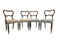 SET OF 19TH CENTURY VICTORIAN MAHOGANY BALLOON BACK DINING CHAIRS