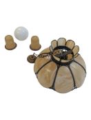 VINTAGE 20TH CENTURY MID CENTURY SHELL EFFECT LIGHT SHADE