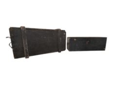 TWO VICTORIAN 19TH CENTURY CAMPAIGN MILITARY CHESTS / TRUNKS