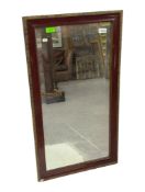 VINTAGE 20TH CENTURY FAUX ROSEWOOD HANGING WALL MIRROR