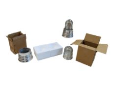 SET OF SIX VINTAGE 20TH CENTURY INDUSTRIAL FACTORY BULK HEADS