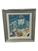 BEVE - THE OLD TILLY - CONTEMPORARY OIL ON BOARD STILL LIFE STUDY