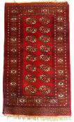 EARLY TO MID 20TH CENTURY PERSIAN ISLAMIC BOKHARA FLOOR CARPET RUG