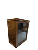 19TH CENTURY VICTORIAN GLAZED MAHOGANY PEDESTAL CABINET