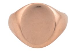 HALLMARKED 9CT GOLD GENTLEMANS SIGNET RING