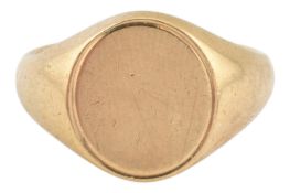 1970S HALLMARKED 9CT GOLD SIGNET RING