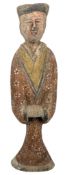 CHINESE HAN DYNASTY PAINTED TERRACOTTA POTTERY FIGURE OF A LADY 汉代 陶俑