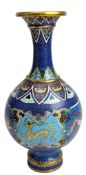 20TH CENTURY CHINESE CLOISONNE 'DRAGON & DEER' VASE 20世纪早期掐丝珐琅瓶