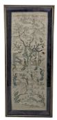 20TH CENTURY QING DYNASTY HAND EMBROIDERED PANEL FRAMED & GLAZED 清 山水人物刺绣