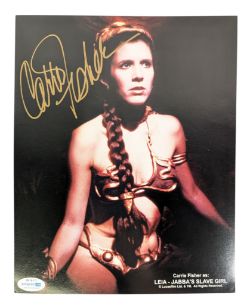 STAR WARS - CARRIE FISHER (1956-2016) - AUTOGRAPHED 8X10" PHOTO - ACOA
