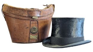 LOCK & CO HATTERS, LONDON - MID CENTURY CIRCA 1940S SILK TOP HAT